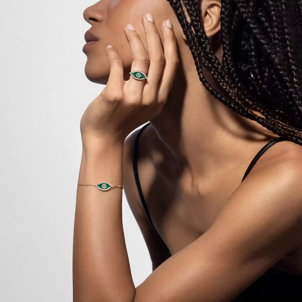 Lucky Eye Armband Malachit