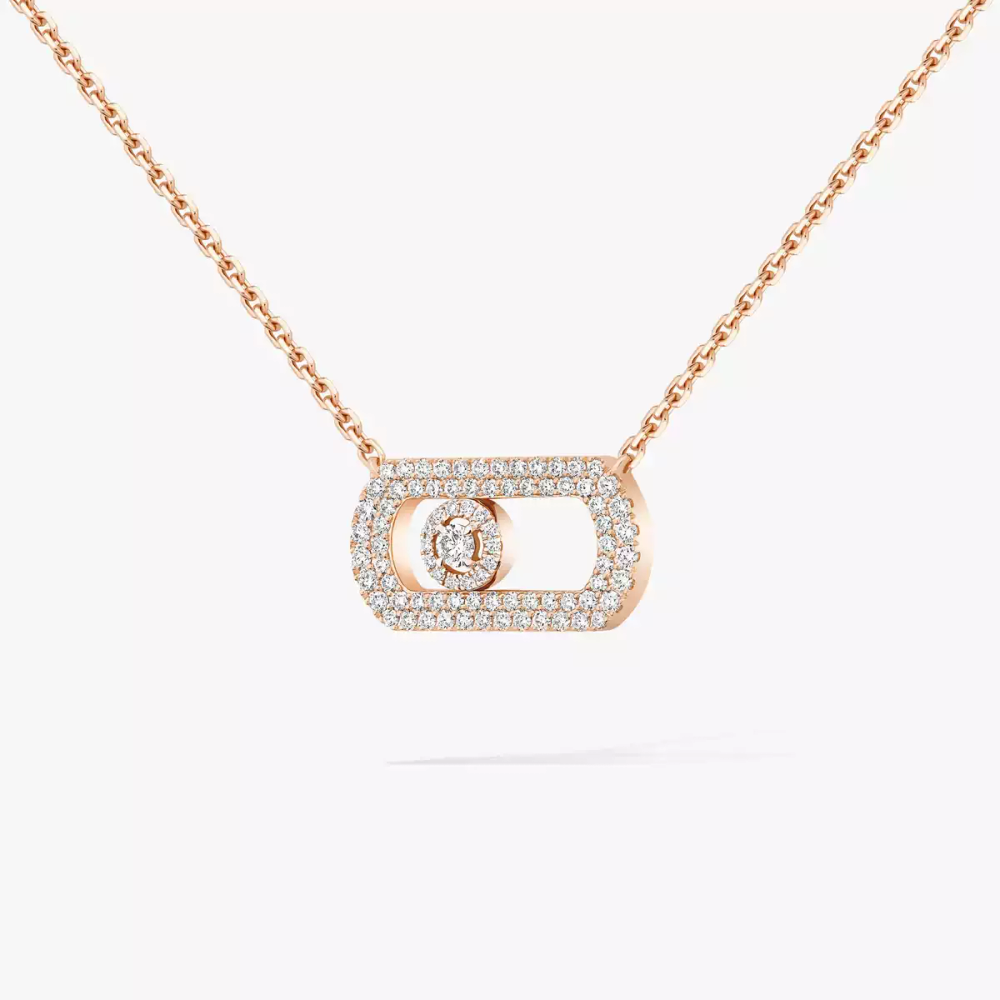 Collier pavé So Move Collier Diamant Or Rose