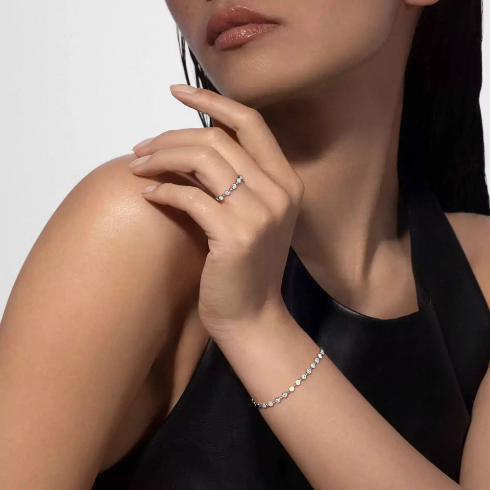 D-Vibes Armband mit Diamantreihe, kleines Modell