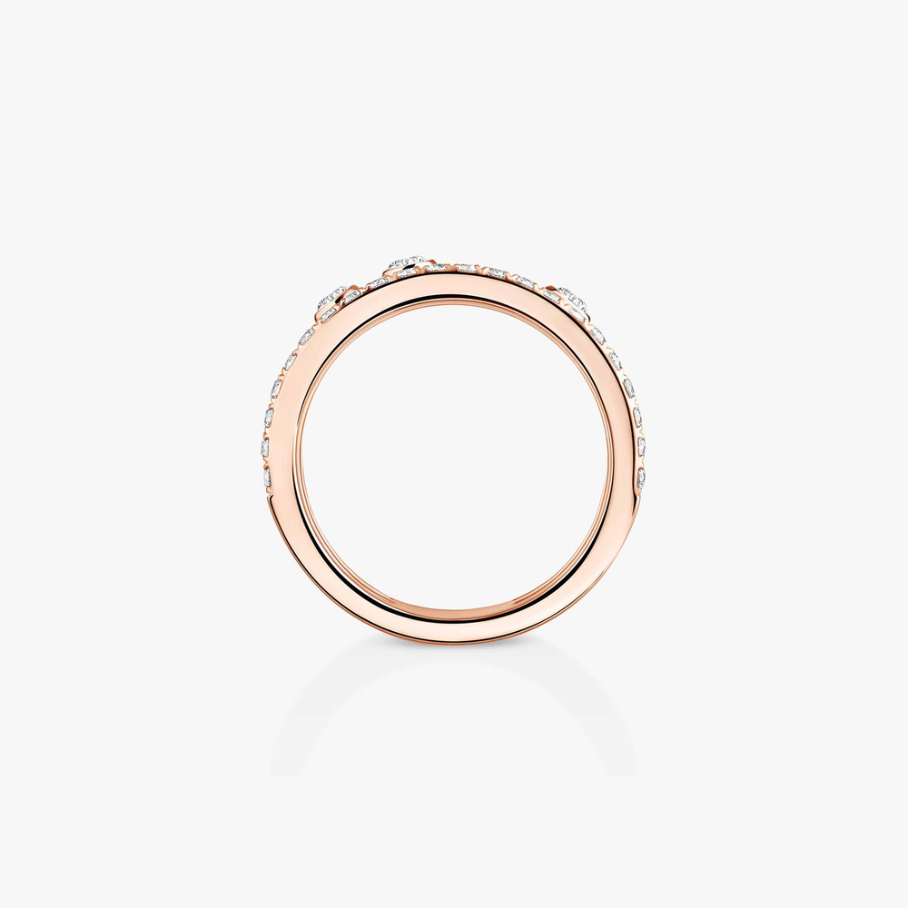 Bague pavée Move Romane GM Ring Diamant Roségold