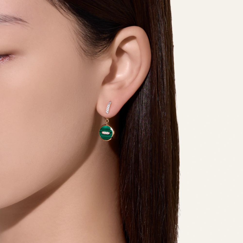 Boucles D'oreilles Réversibles Pom Pom Dot