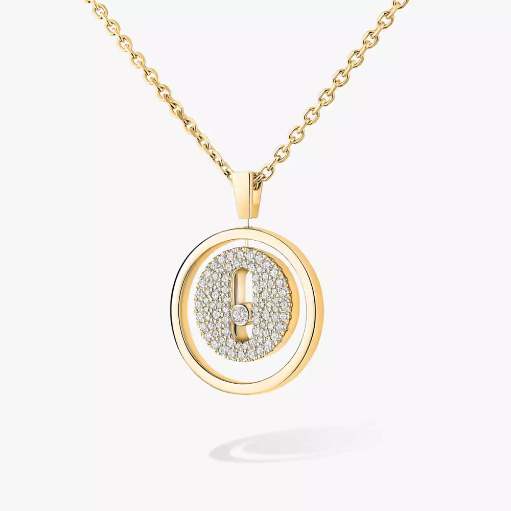 Lucky Move Halskette mit Diamanten ausgefasst, kleines Modell