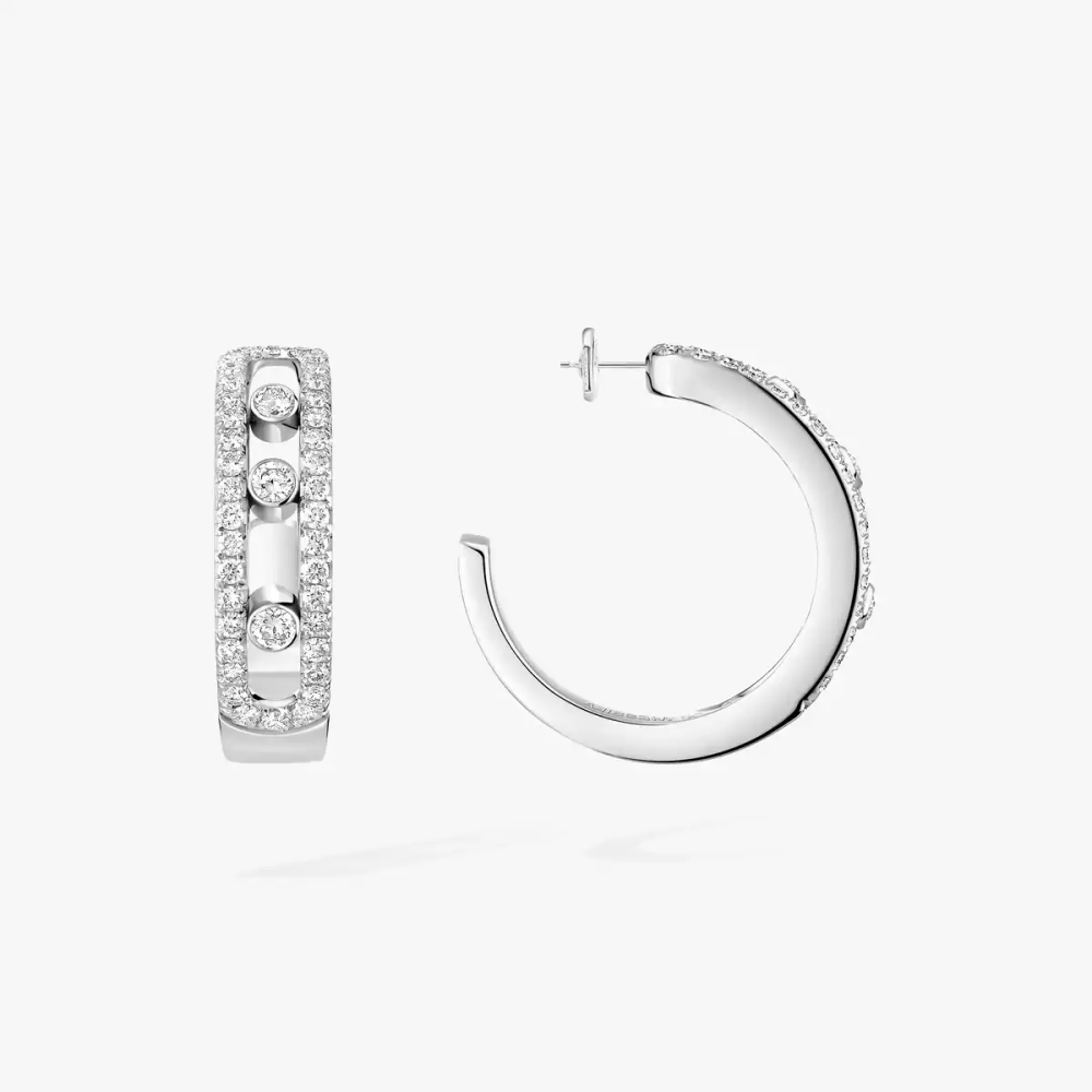 Move Classique pavé hoop earrings