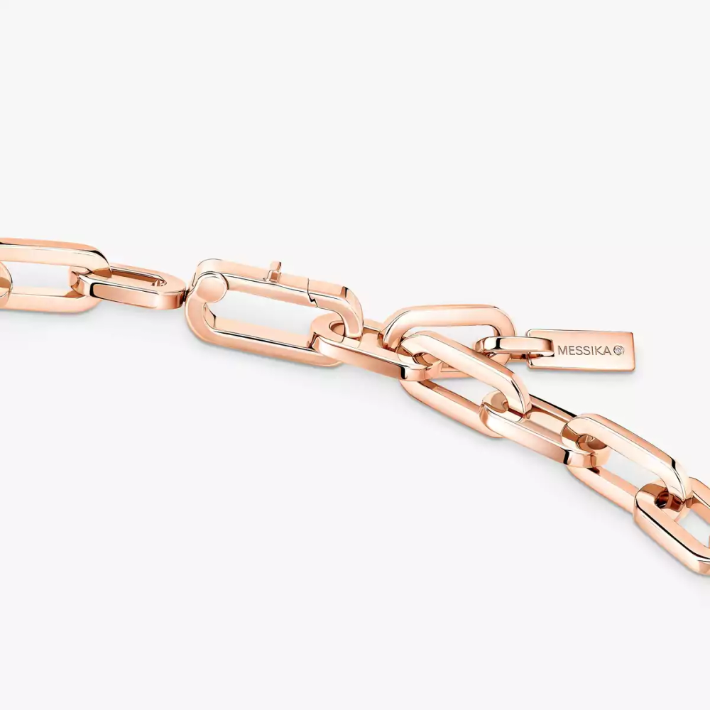 Move Link Mit Diamanten Ausgefasst Kette Diamant Roségold