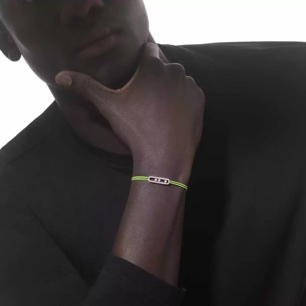 Messika Care(s) Armband Schnur Gelb mit Diamanten ausgefasst