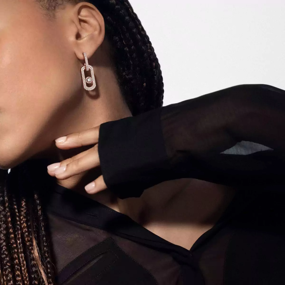 So Move XL pavé pendant earrings