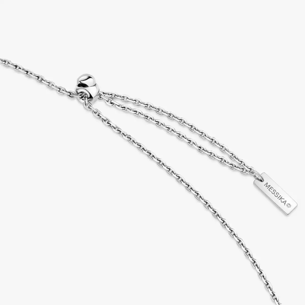 Sautoir Lucky Eye Pavé Collier Diamant Or Blanc