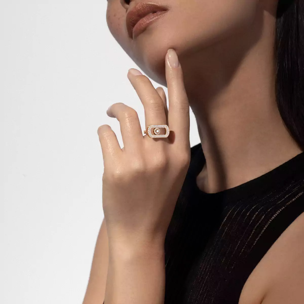 So Move Ring mit Diamanten ausgefasst