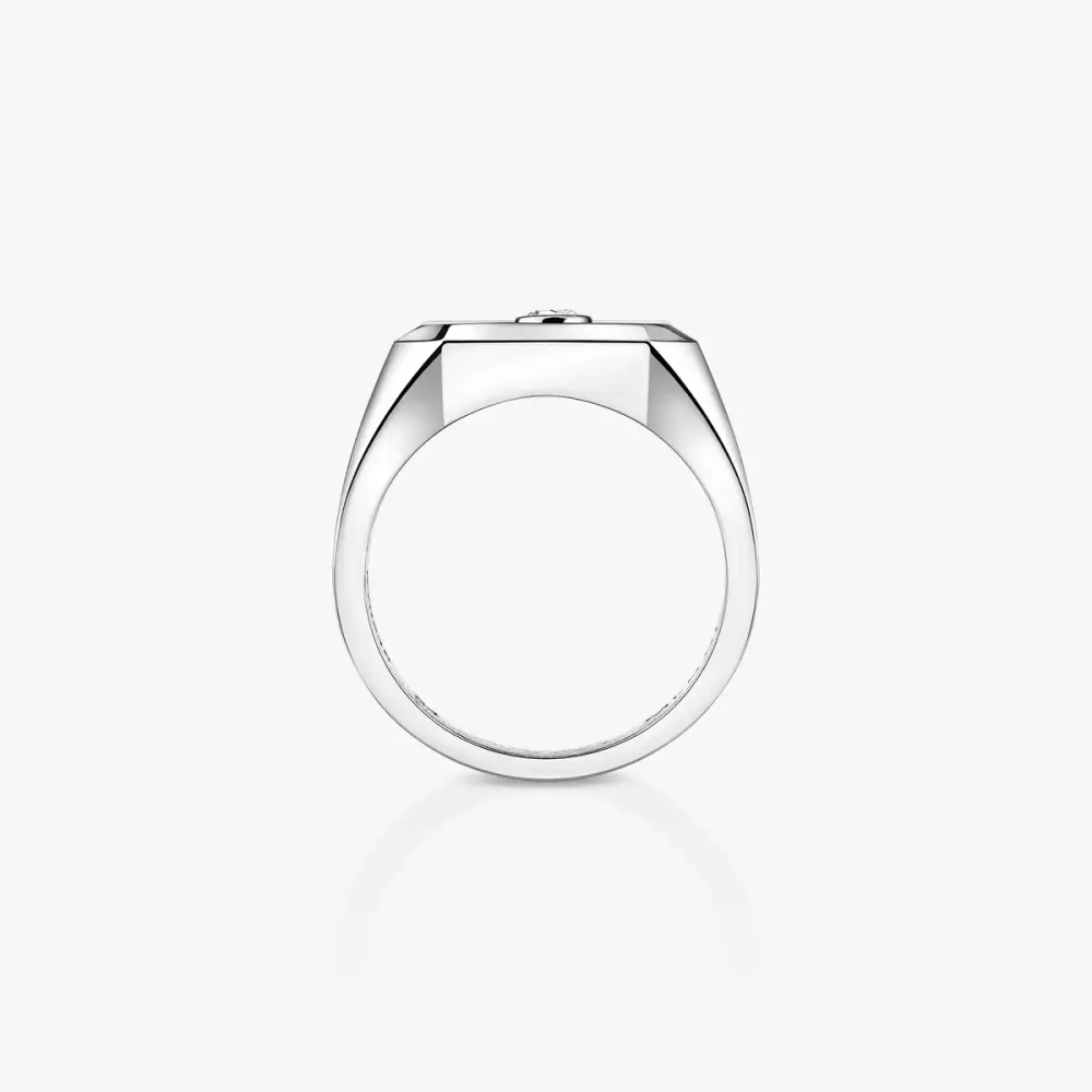 Move Titanium pavé signet ring