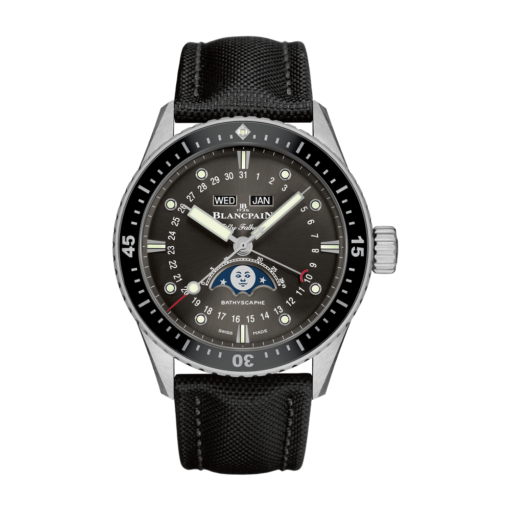 Fifty Fathoms Bathyscaphe Quantième Complet Phases de Lune