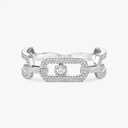 So Move Zwei-Finger Mit Diamanten Ausgefasst