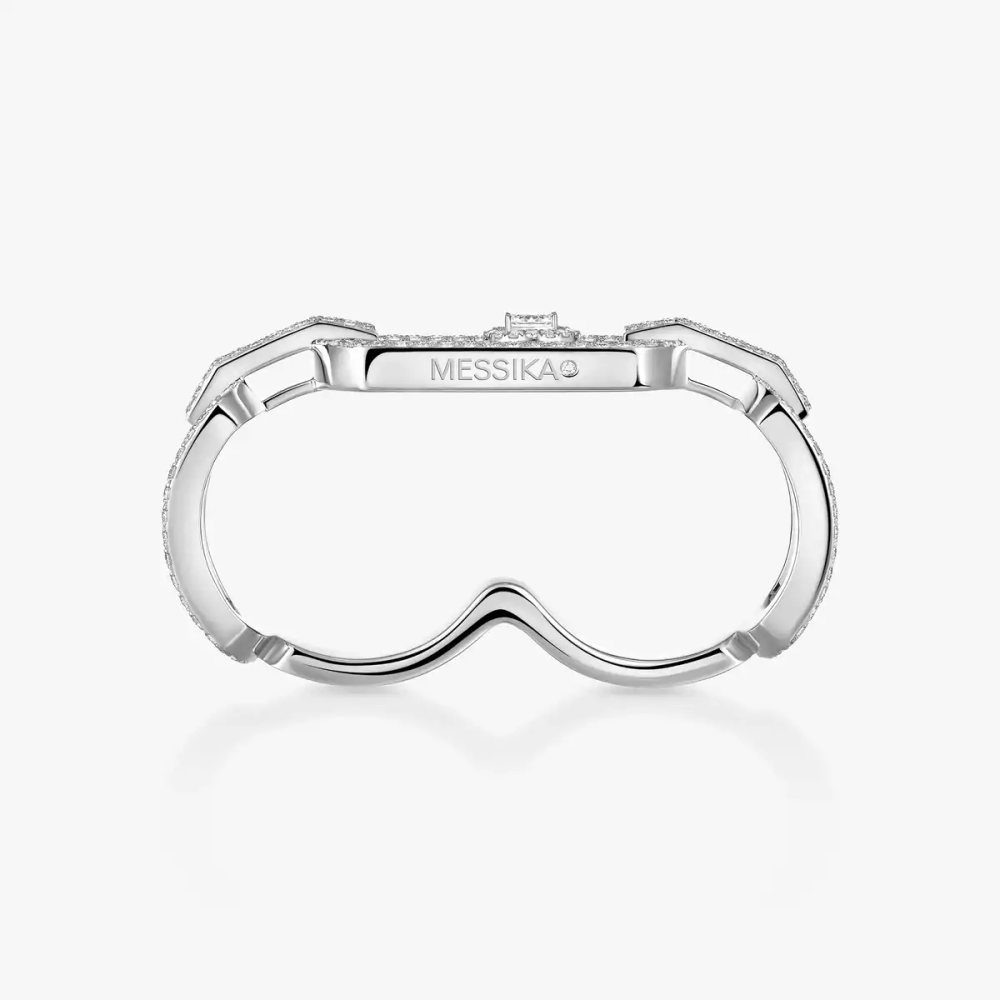 So Move Zwei-Finger Mit Diamanten Ausgefasst