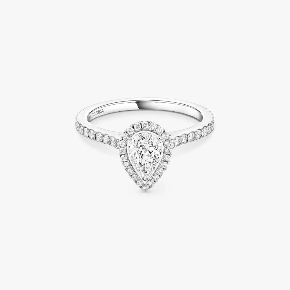 Joy pear-cut solitaire ring, medium model