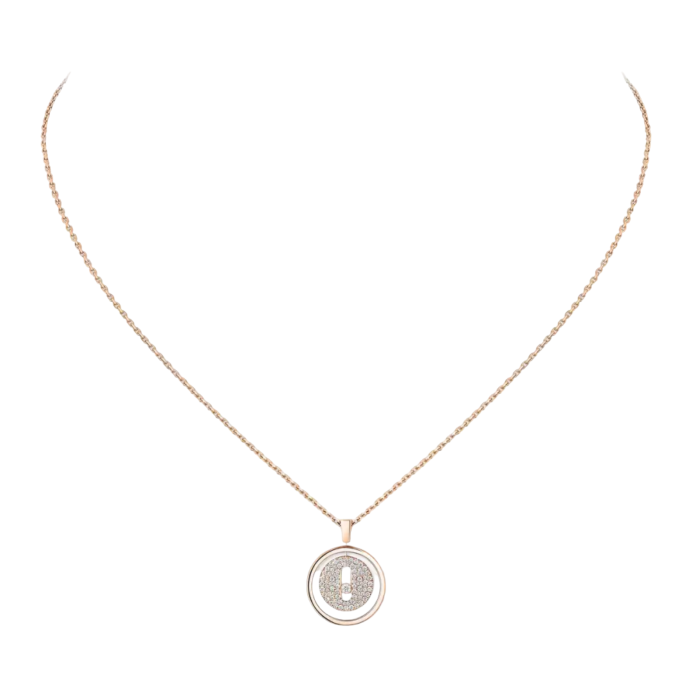 Lucky Move pavé necklace small