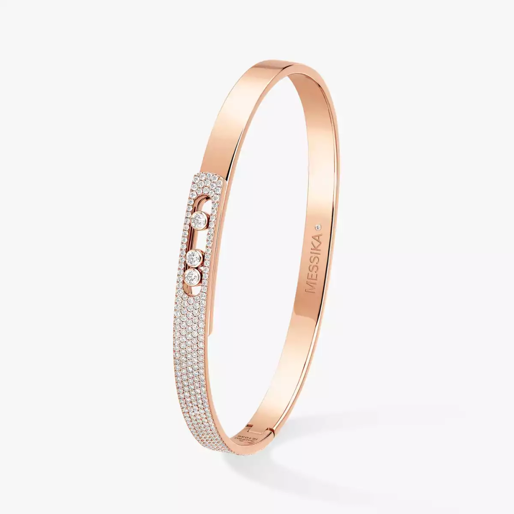 Move Noa half pavé bangle small