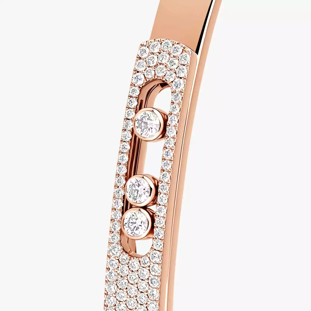 Move Noa half pavé bangle small