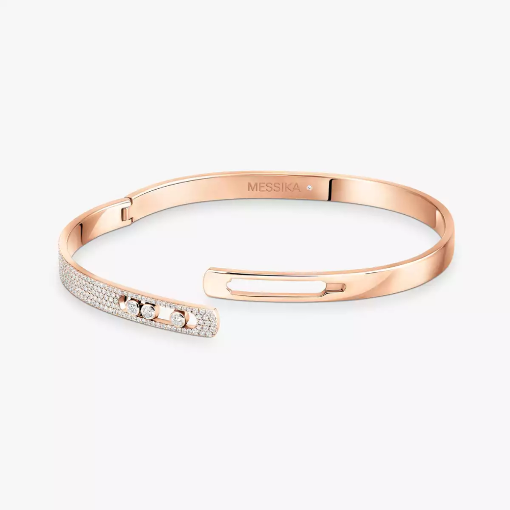 Move Noa half pavé bangle small