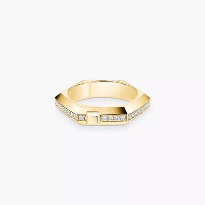 Moderniste pavé ring, small model