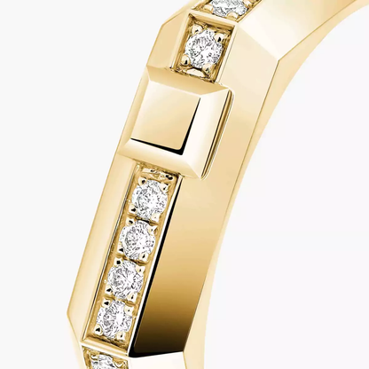 Moderniste pavé ring, small model