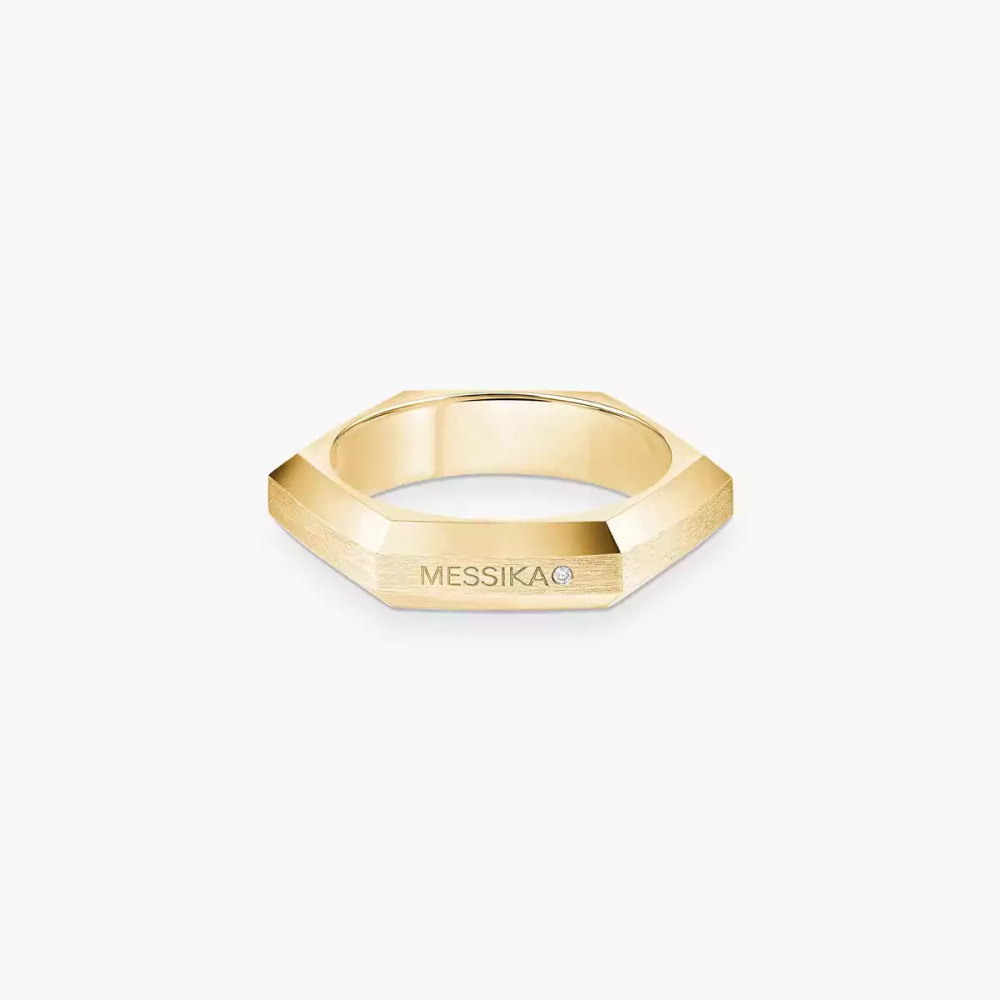 Moderniste pavé ring, small model