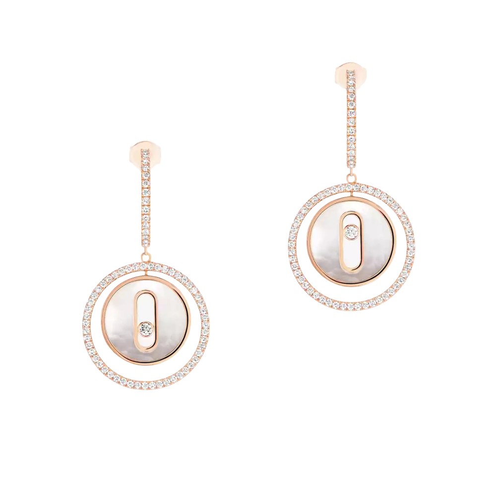 Boucles d'oreilles nacre blanche Lucky Move PM