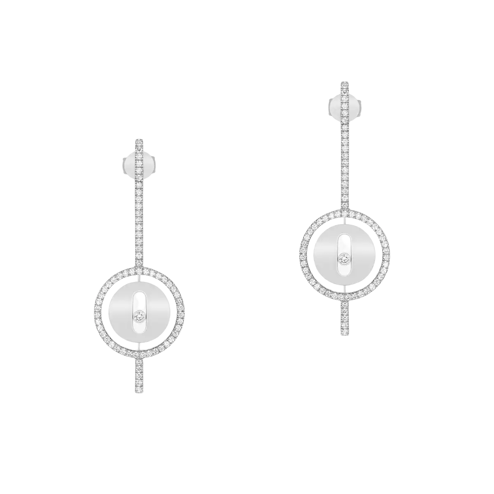 Lucky Move Arrow Boucles d'oreilles Diamant Or Blanc