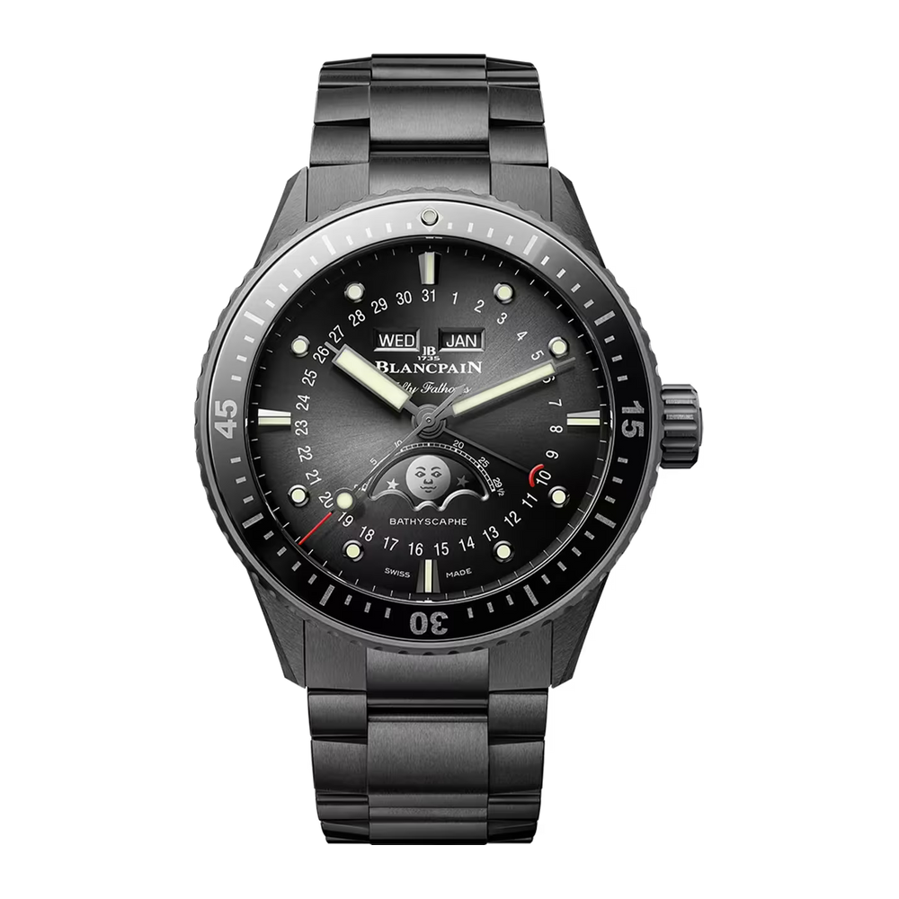 Fifty Fathoms Bathyscaphe Quantième Complet Phases de Lune