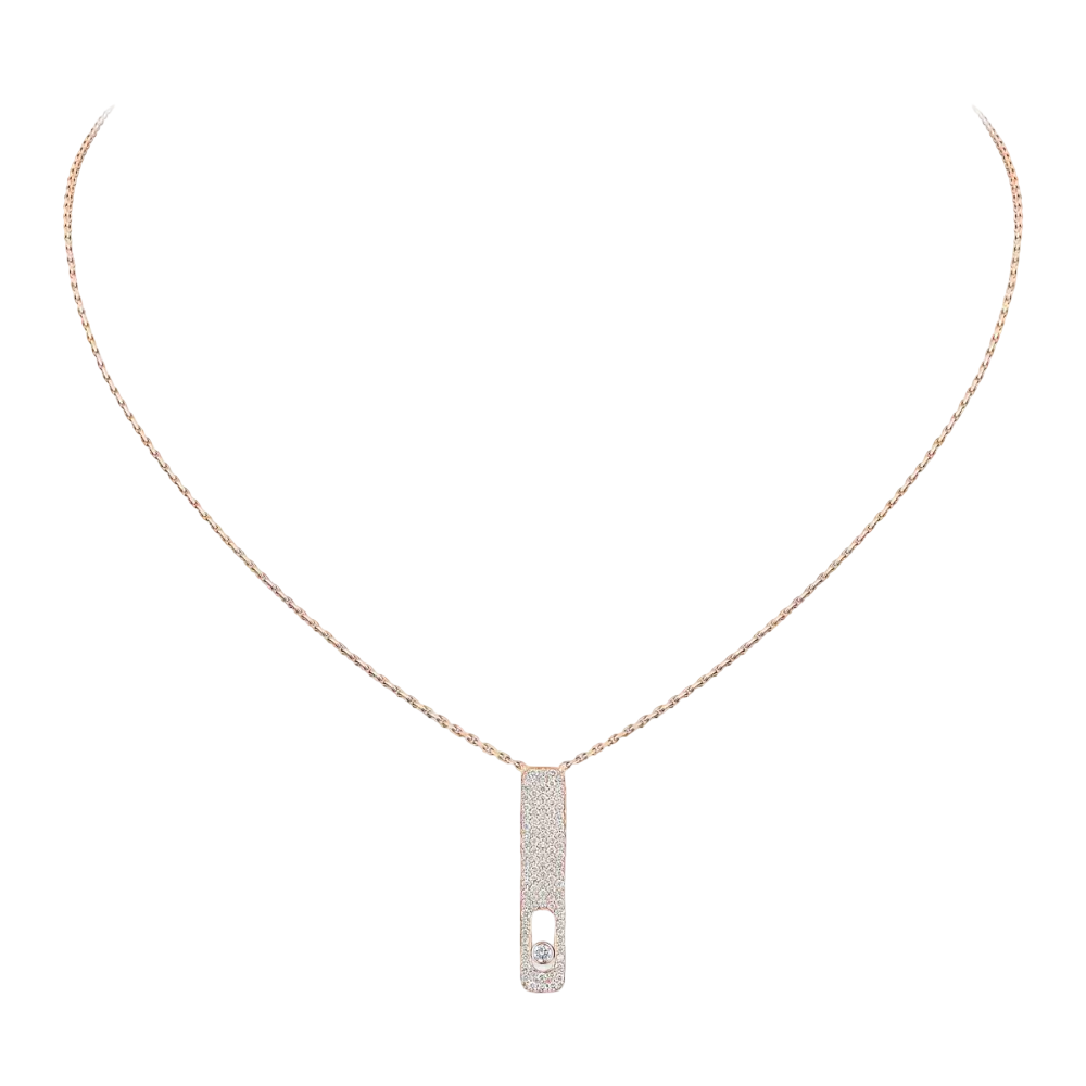 Collier pavé My First Diamond Collier Diamant Or Rose