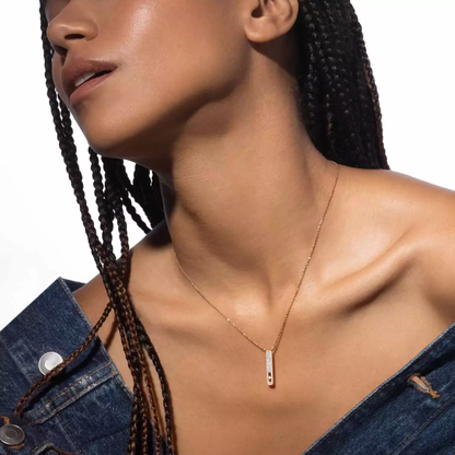 Collier pavé My First Diamond Collier Diamant Or Rose