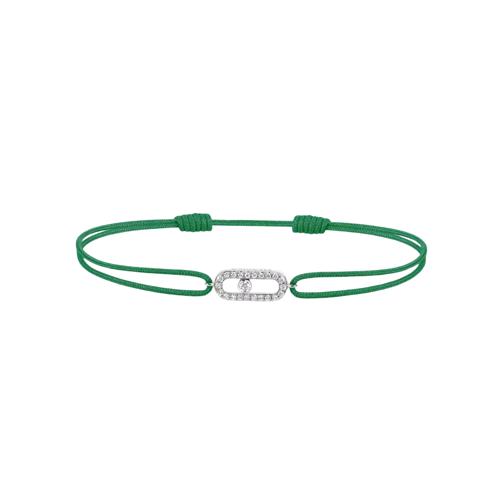 Move Uno green cord bracelet