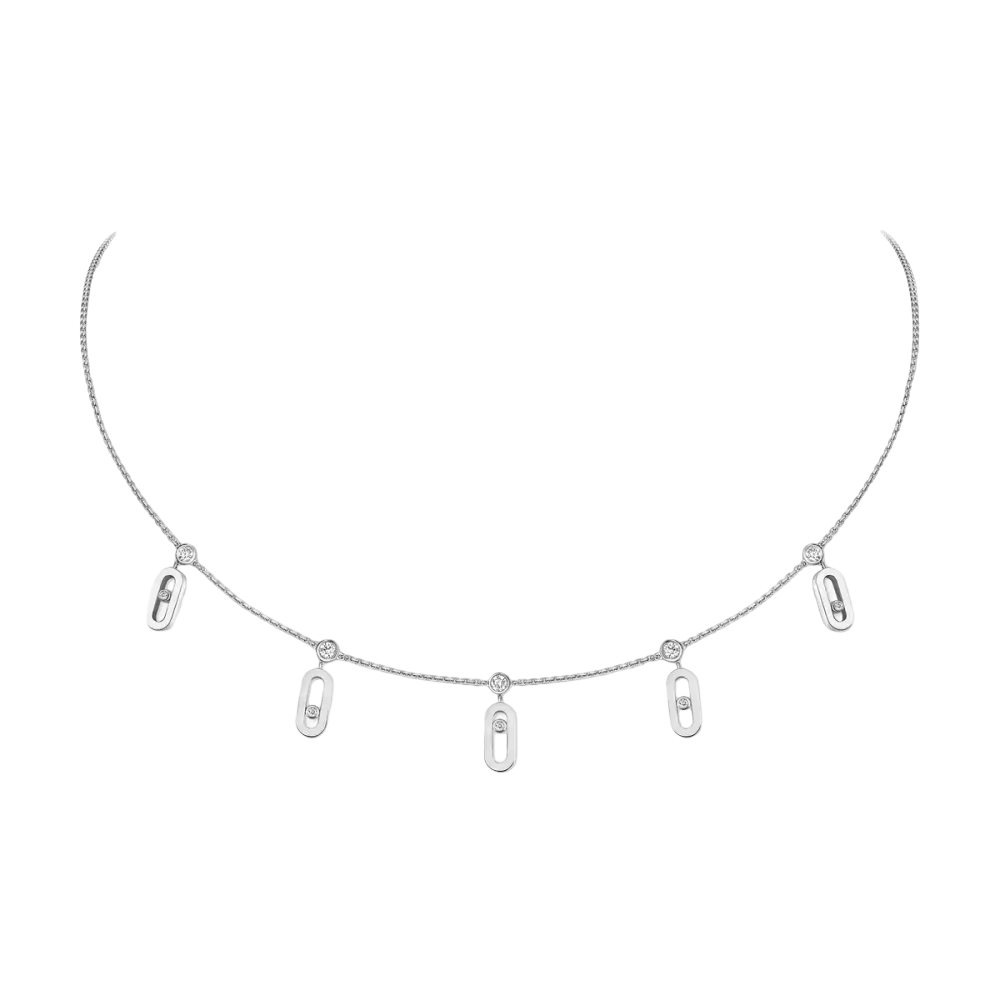 Collier choker pampille Move Uno Collier Diamant Or Blanc