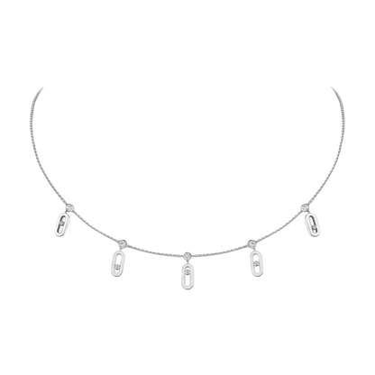 Collier choker pampille Move Uno Collier Diamant Or Blanc