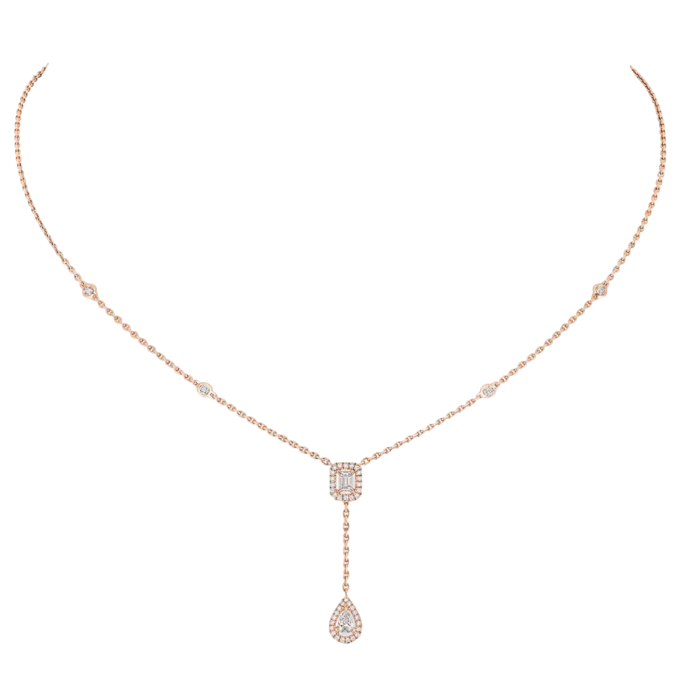 My Twin tie necklace 2x 0.10ct