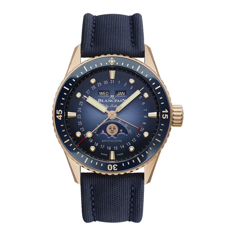 Fifty Fathoms Bathyscaphe Quantième Complet Phases de Lune