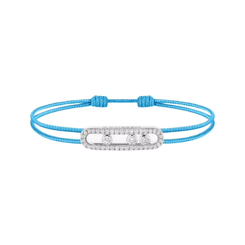 Messika CARE(S) Schnur Blau Mit Diamanten Ausgefasst