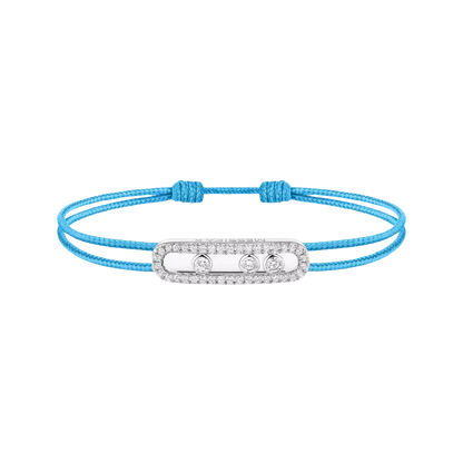 Messika CARE(S) Schnur Blau Mit Diamanten Ausgefasst