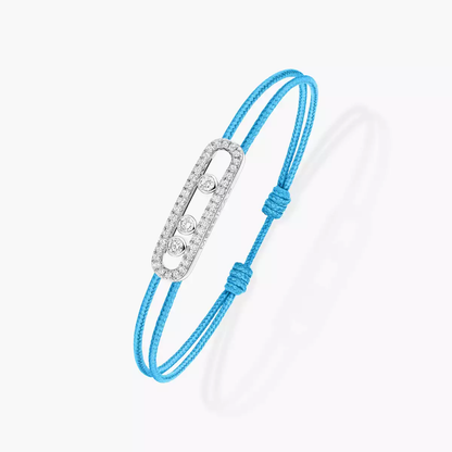 Messika CARE(S) Schnur Blau Mit Diamanten Ausgefasst