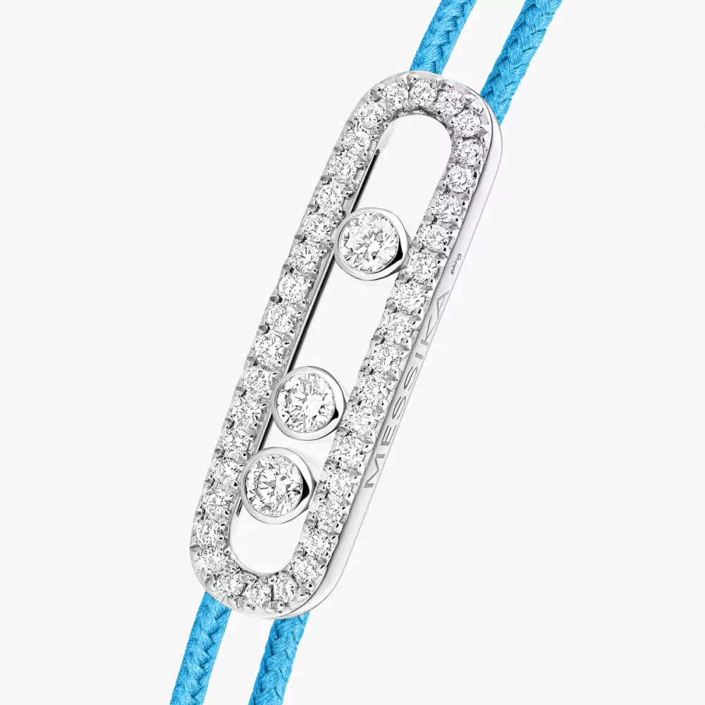 Messika CARE(S) Schnur Blau Mit Diamanten Ausgefasst