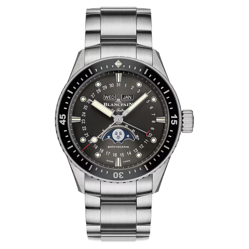 Fifty Fathoms Bathyscaphe Quantième Complet Phases de Lune