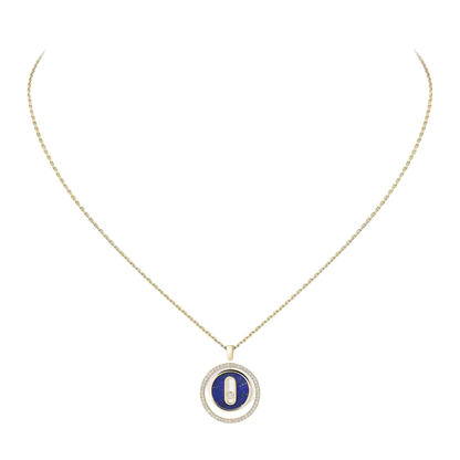 Lucky Move Kette KM Lapislazuli Kette Diamant Gelbgold