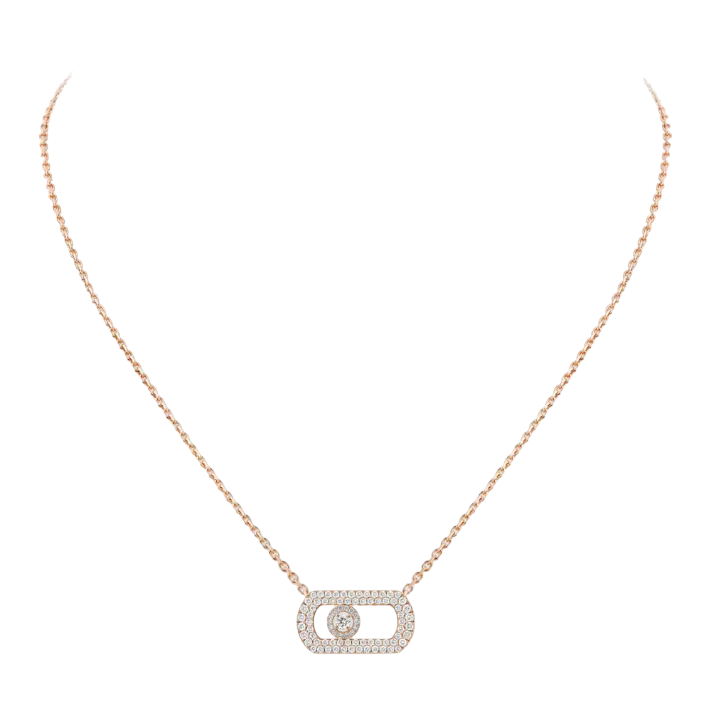 Collier pavé So Move Collier Diamant Or Rose