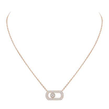 Collier pavé So Move Collier Diamant Or Rose