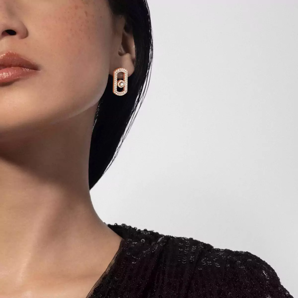 So Move pavé earrings