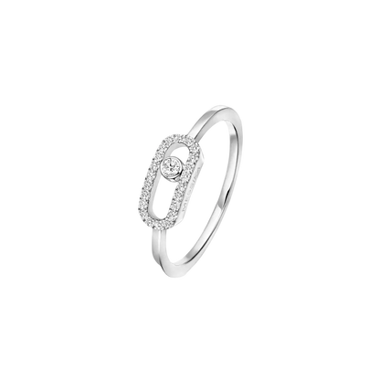 Move Uno half pavé ring