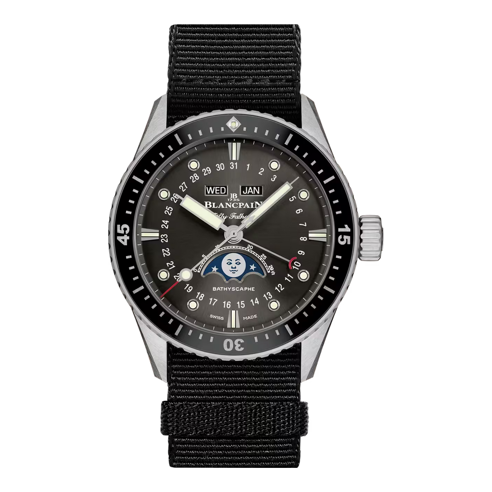 Fifty Fathoms Bathyscaphe Quantième Complet Phases de Lune