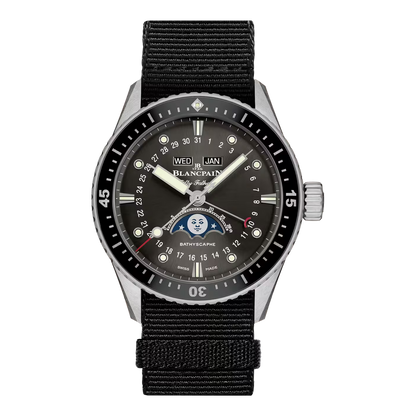 Fifty Fathoms Bathyscaphe Quantième Complet Phases de Lune