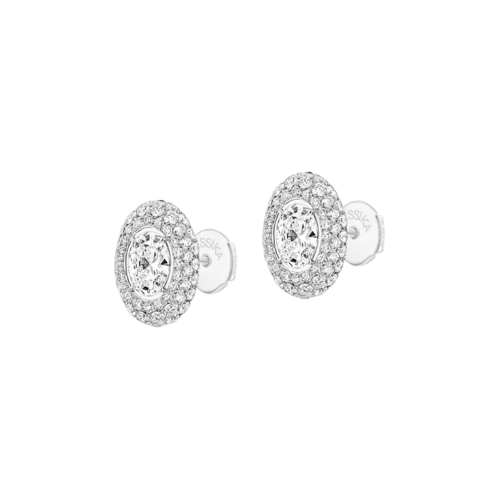 Divine Enigma oval-cut earrings