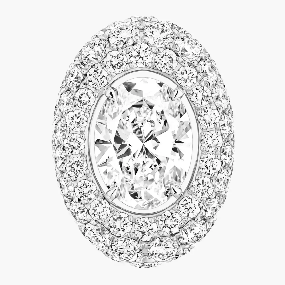 Divine Enigma oval-cut earrings