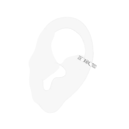 D-Vibes Einzelner Ohrclip Ohrringe Diamant Weißgold