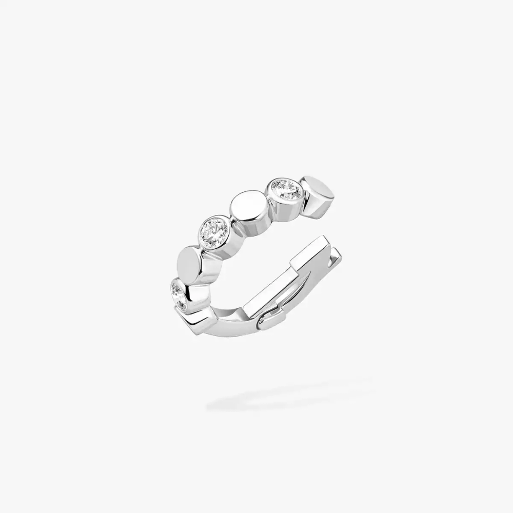 D-Vibes Einzelner Ohrclip Ohrringe Diamant Weißgold